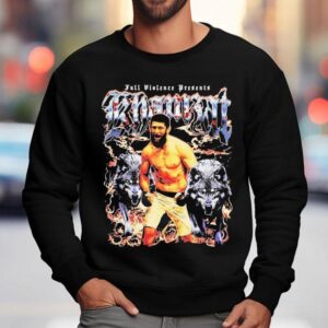 Khamzat Chimaev Born In War Full Violence Wolfs Sweatshirt