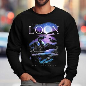 Moonlit Common Loon Bird Collective Sweatshirt