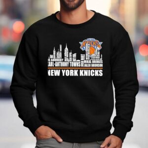 New York Knicks City Skyline All Names Of Legends Sweatshirt