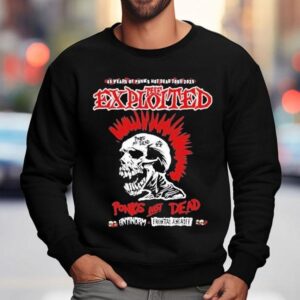 The Exploited Punks Not Dead Years Tour Skull Sweatshirt