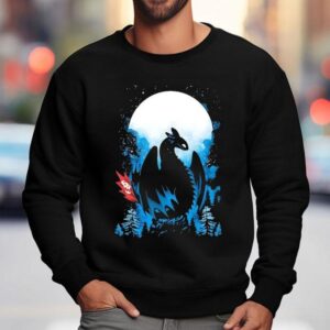 Toothless From How To Train Your Dragon In The Moonligh Sweatshirt