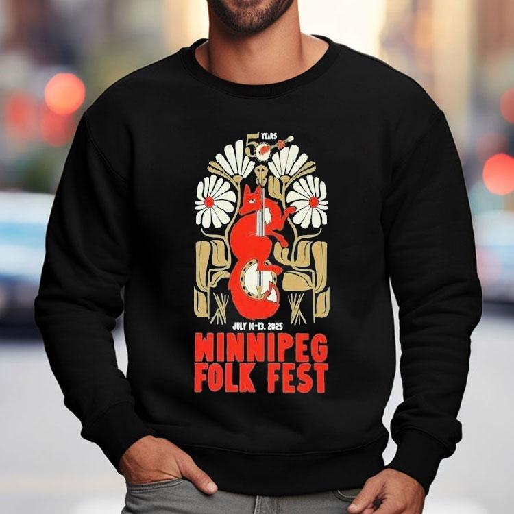 Winnipeg Folk Festival July 10-13 2025 50 Years Fox Guitar Shirt Winnipeg Folk Festival July 10-13 2025 50 Years Fox Guitar Shirt