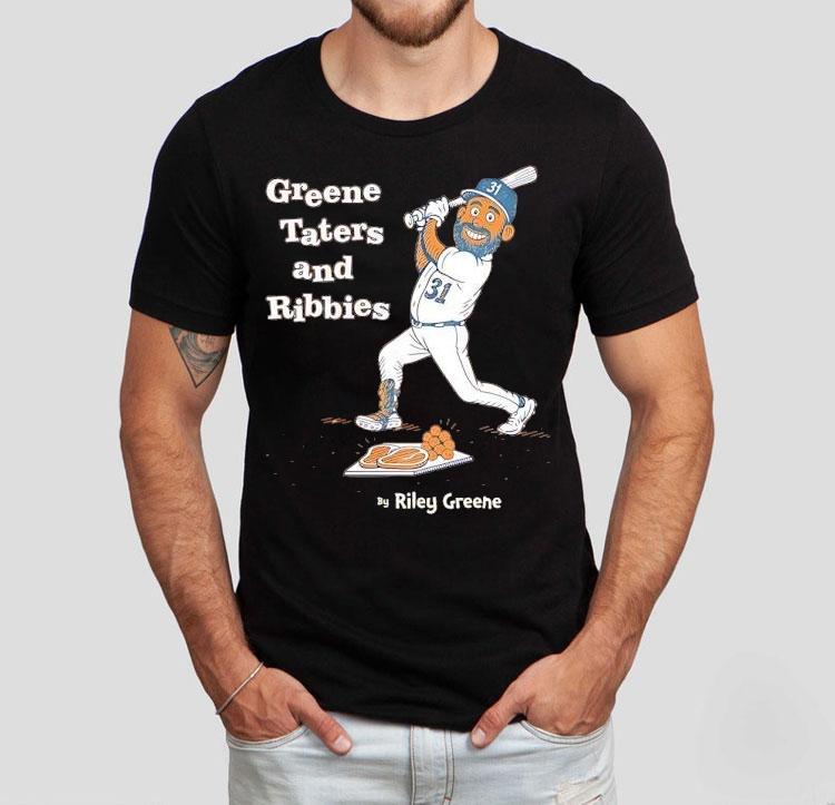Greene Taters And Ribbies Riley Greene Detroit Tigers Baseball Shirt Greene Taters And Ribbies Riley Greene Detroit Tigers Baseball Shirt