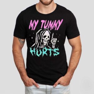 Grim Reaper My Tummy Hurts Tshirt