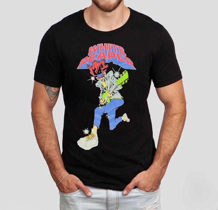 White Reaper Shred Guitar Shirt White Reaper Shred Guitar Shirt