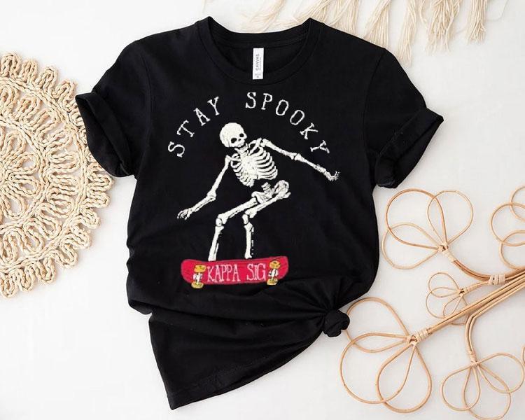 Kappa Sigma Stay Spooky Skeleton Skate Shirt Kappa Sigma Stay Spooky Skeleton Skate Shirt