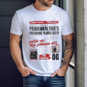 Ojas Gambheera Original Gangstar Pawan Kalyan Alantodu Malli Thrigi Osthuninadu An Tshirt