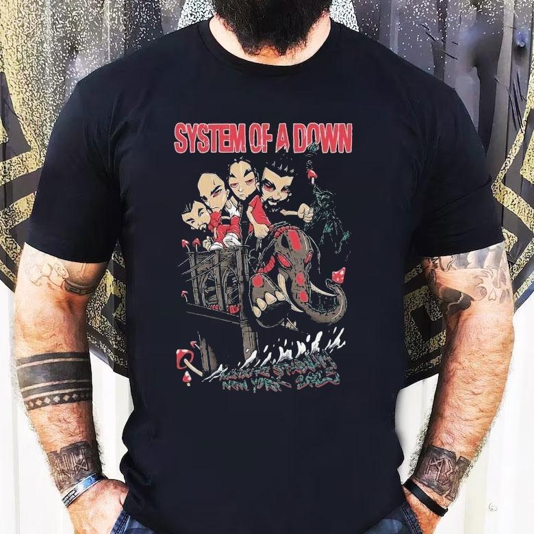 System Of A Down Metlife Stadium New York Tour 2025 Bridge Liberty Statue Shirt System Of A Down Metlife Stadium New York Tour 2025 Bridge Liberty Statue Shirt