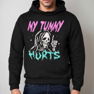Grim Reaper My Tummy Hurts Hoodie