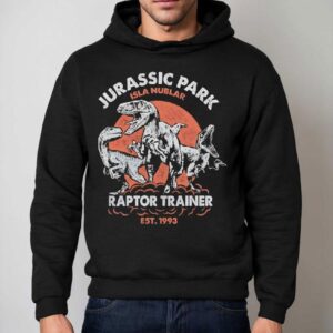 Jurassic Park Isla Nublar Raptor Trainer Est Vintage Hoodie