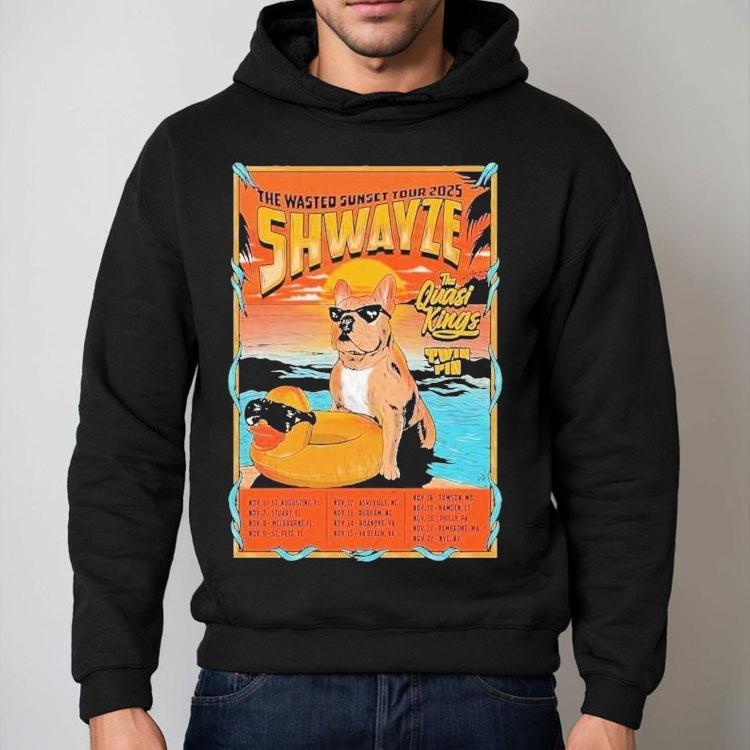 Shwayze The Wasted Sunset Tour 2025 Dates Dog Shirt Shwayze The Wasted Sunset Tour 2025 Dates Dog Shirt