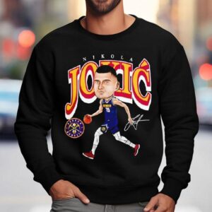 Nikola Jokic Denver Nuggets Basketball Cartoon Signature Shirt 3 Nikola Jokic Denver Nuggets Basketball Cartoon Signature Sweatshirt