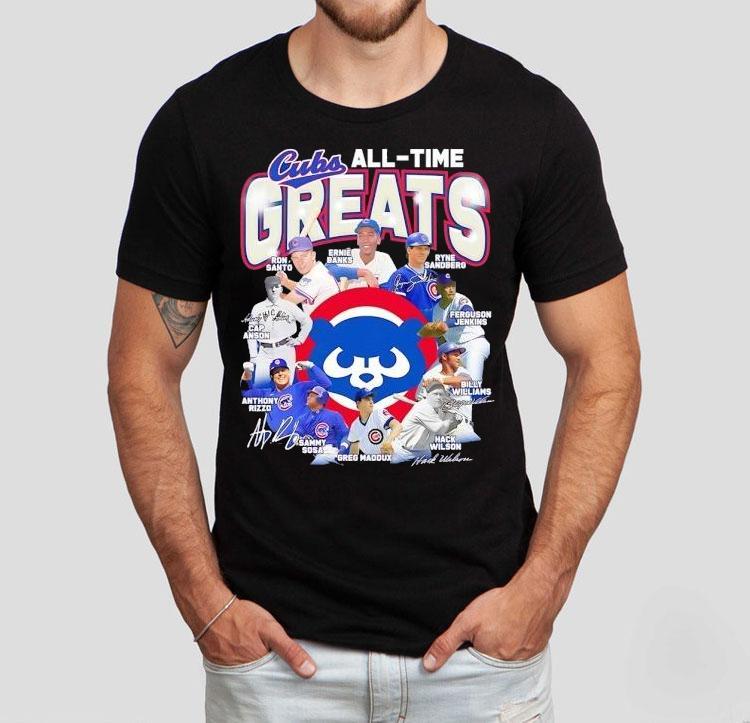 Chicago Cubs All-time Greats Legends Signatures Shirt Chicago Cubs All-time Greats Legends Signatures Shirt
