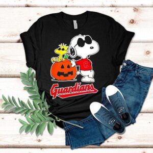 Cleveland Guardians Snoopy Woodstock Pumpkin Halloween Shirt