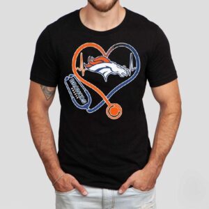 Denver Broncos Nurse Heartbeat Stethoscope Shirt Denver Broncos Nurse Heartbeat Stethoscope Shirt