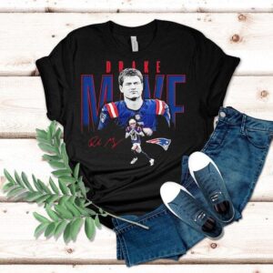 Drake Maye New England Patriots Football Signature Shirt Drake Maye New England Patriots Football Signature Shirt