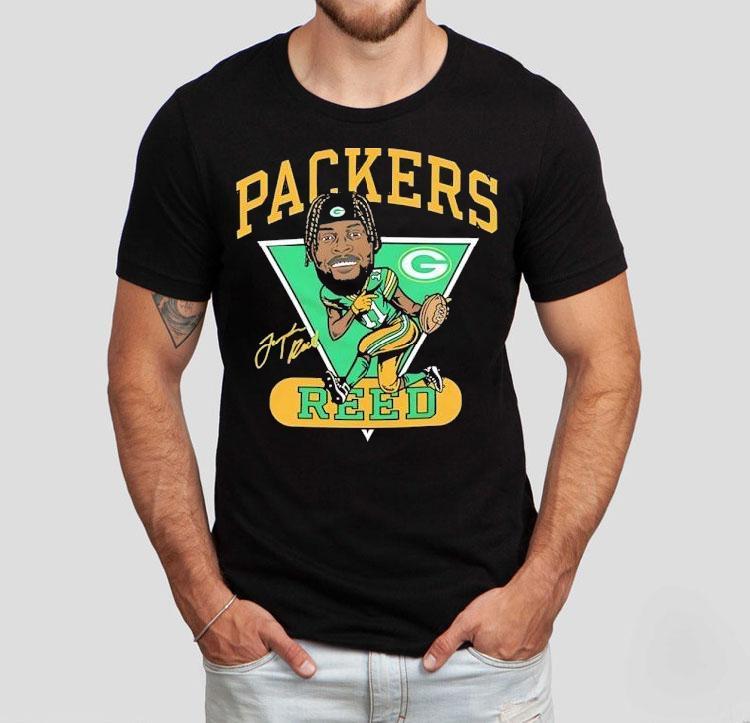 Jayden Reed Green Bay Packers Football Signature Cartoon Shirt Jayden Reed Green Bay Packers Football Signature Cartoon Shirt
