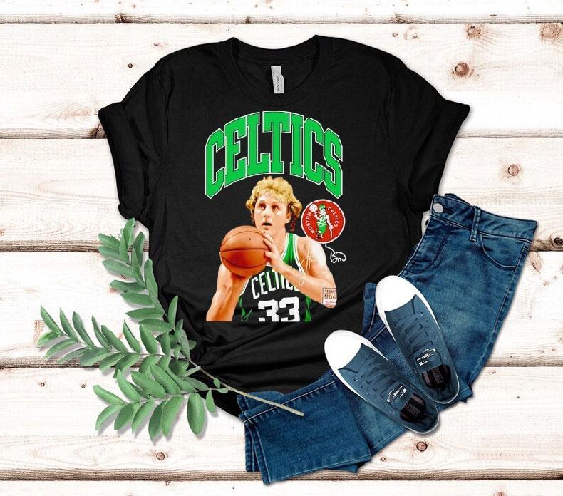 Larry Bird Boston Celtics Basketball Signature Shirt Larry Bird Boston Celtics Basketball Signature Shirt