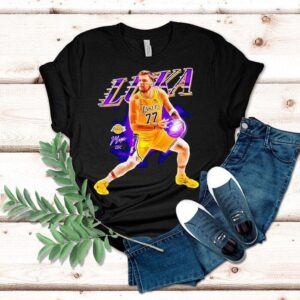 Luka Doncic Los Angeles Lakers Basketball Signature Graphic Shirt Luka Doncic Los Angeles Lakers Basketball Signature Graphic Shirt