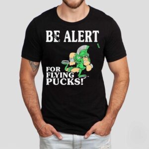 Michigan State Spartans Be Alert For Flying Pucks Shirt