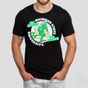Michigan State Spartans University Go Green Go White Shirt