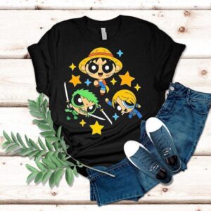 Monkey D Luffy Roronoa Zoro And Sanji From One Piece Style Of The Powerpuff Girls Shirt