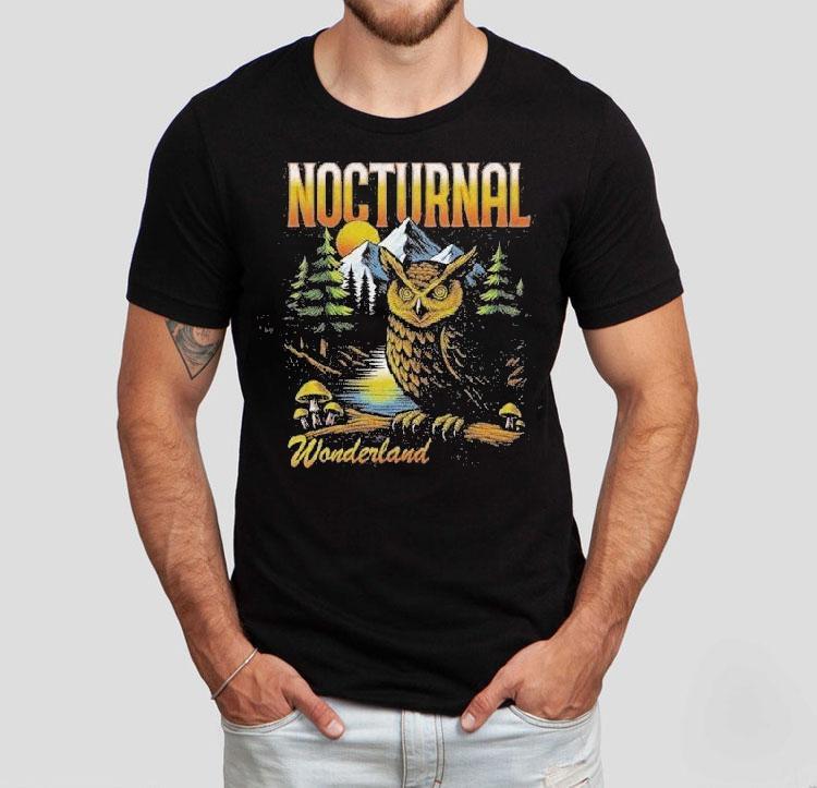 Nocturnal Wonderland Watcher Owl Shirt Nocturnal Wonderland Watcher Owl Shirt
