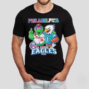 Philadelphia Phillies And Philadelphia Eagles Mascot Shirt Philadelphia Phillies And Philadelphia Eagles Mascot Shirt