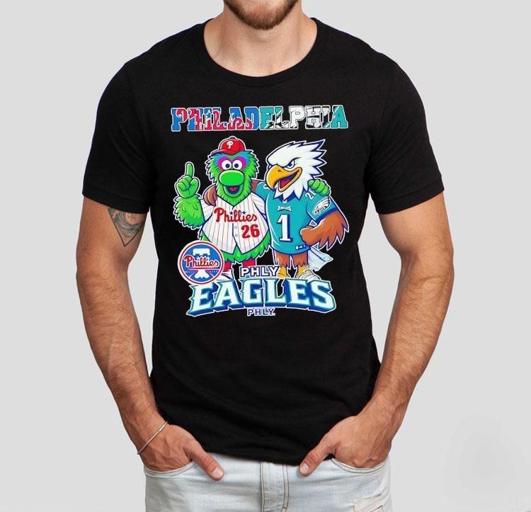 Philadelphia Phillies And Philadelphia Eagles Mascot Shirt Philadelphia Phillies And Philadelphia Eagles Mascot Shirt