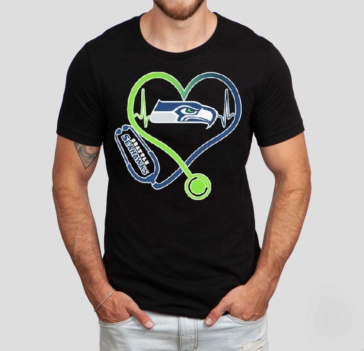 Seattle Seahawks Nurse Heartbeat Stethoscope Shirt Seattle Seahawks Nurse Heartbeat Stethoscope Shirt