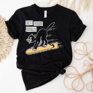 Set Your Goals Bomber Cat Shirt