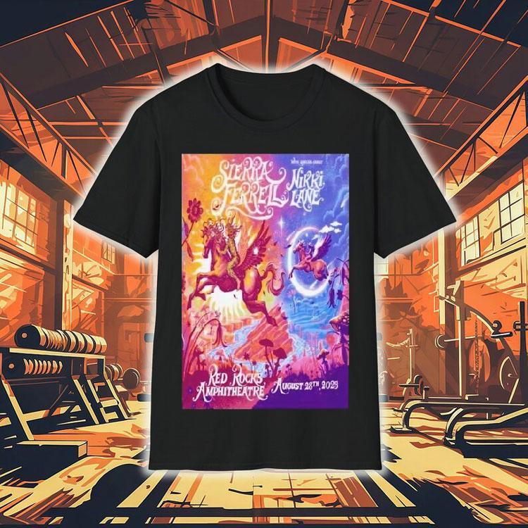 Sierra Ferrell Red Rocks Amphitheatre Morrison, Co Tour Aug 28 2025 Pegasus Shirt Sierra Ferrell Red Rocks Amphitheatre Morrison, Co Tour Aug 28 2025 Pegasus Shirt