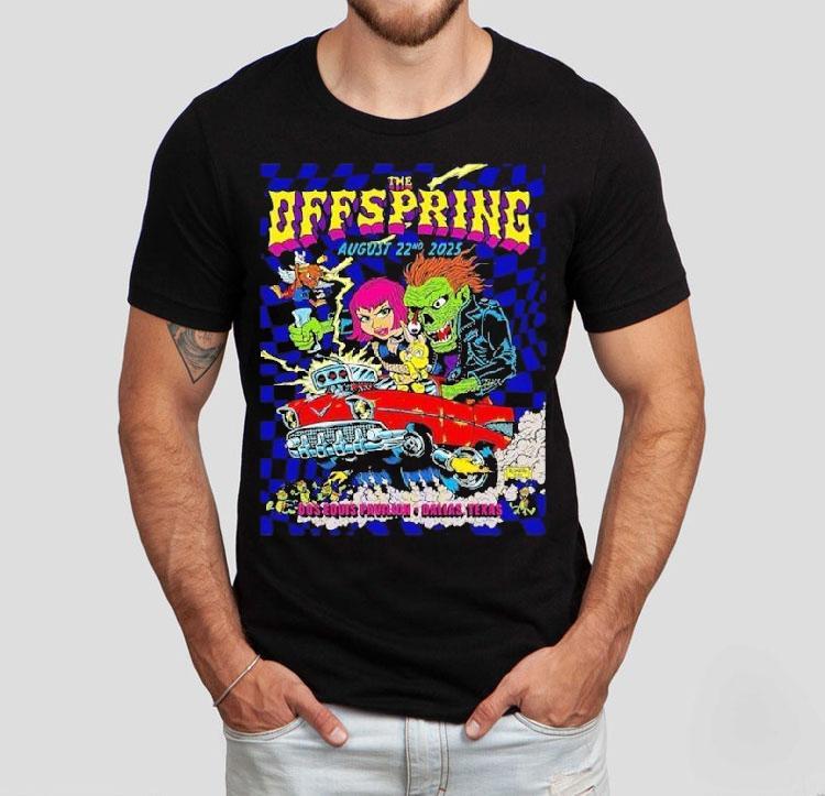 The Offspring Concert Dos Equis Pavilion, Dallas, Texas Tour Aug 22, 2025 Tour Shirt The Offspring Concert Dos Equis Pavilion, Dallas, Texas Tour Aug 22, 2025 Tour Shirt