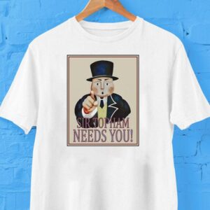 Thomas Friends Style Uncle Sam Sir Topham Needs You Tshirt