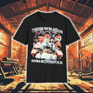 Tigers Won Again 2026 Baseball Player Lighting Shirt Tigers Won Again 2026 Baseball Player Lighting Shirt
