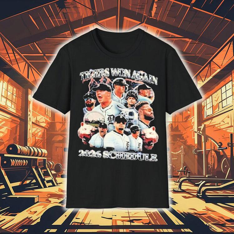 Tigers Won Again 2026 Baseball Player Lighting Shirt Tigers Won Again 2026 Baseball Player Lighting Shirt