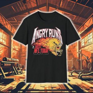 Angry Runs 2025 Nfl Tour Helmet Skull Flames Shirt