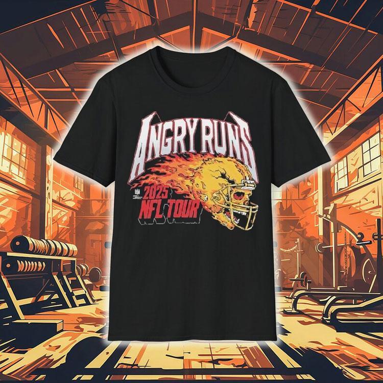Angry Runs 2025 Nfl Tour Helmet Skull Flames Shirt Angry Runs 2025 Nfl Tour Helmet Skull Flames Shirt