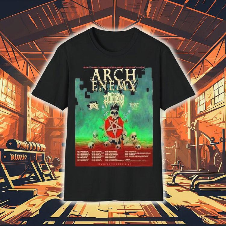 Arch Enemy North American Blood Dynasty 2025 Tour Tour Dates Shirt Arch Enemy North American Blood Dynasty 2025 Tour Tour Dates Shirt
