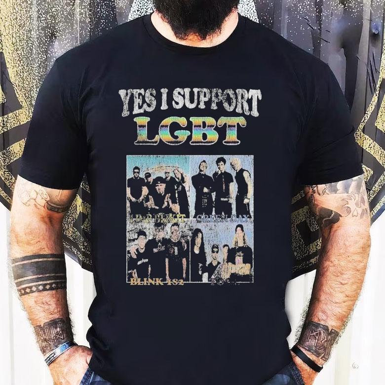 Blink-182 Yes I Support Lgbt Shirt Blink-182 Yes I Support Lgbt Shirt
