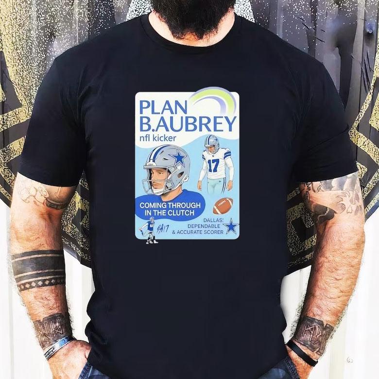 Brandon Aubrey Dallas Cowboys Nfl Kicker Coming Through In The Clutch Shirt Brandon Aubrey Dallas Cowboys Nfl Kicker Coming Through In The Clutch Shirt