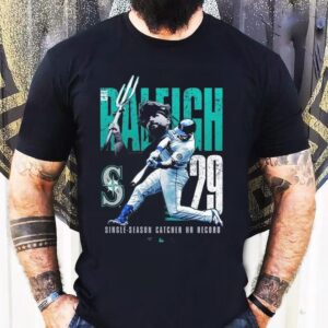 Cal Raleigh Seattle Mariners Single Season Catcher Home Run Record Shirt 1 Cal Raleigh Seattle Mariners Single Season Catcher Home Run Record Tshirt