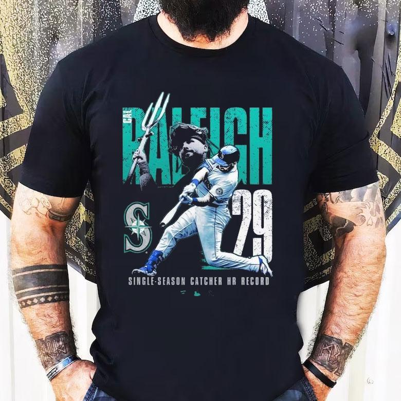 Cal Raleigh Seattle Mariners Single Season Catcher Home Run Record Shirt Cal Raleigh Seattle Mariners Single Season Catcher Home Run Record Shirt