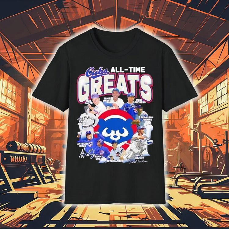 Chicago Cubs All-time Greats Legends Signatures Shirt Chicago Cubs All-time Greats Legends Signatures Shirt