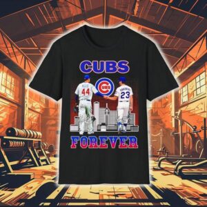 Chicago Cubs City Skyline Rizzo And Sandberg Forever Signatures Shirt