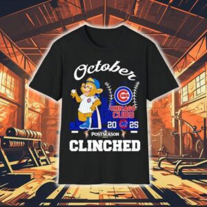 Chicago Cubs October Clinched Post Season 2025 Shirt