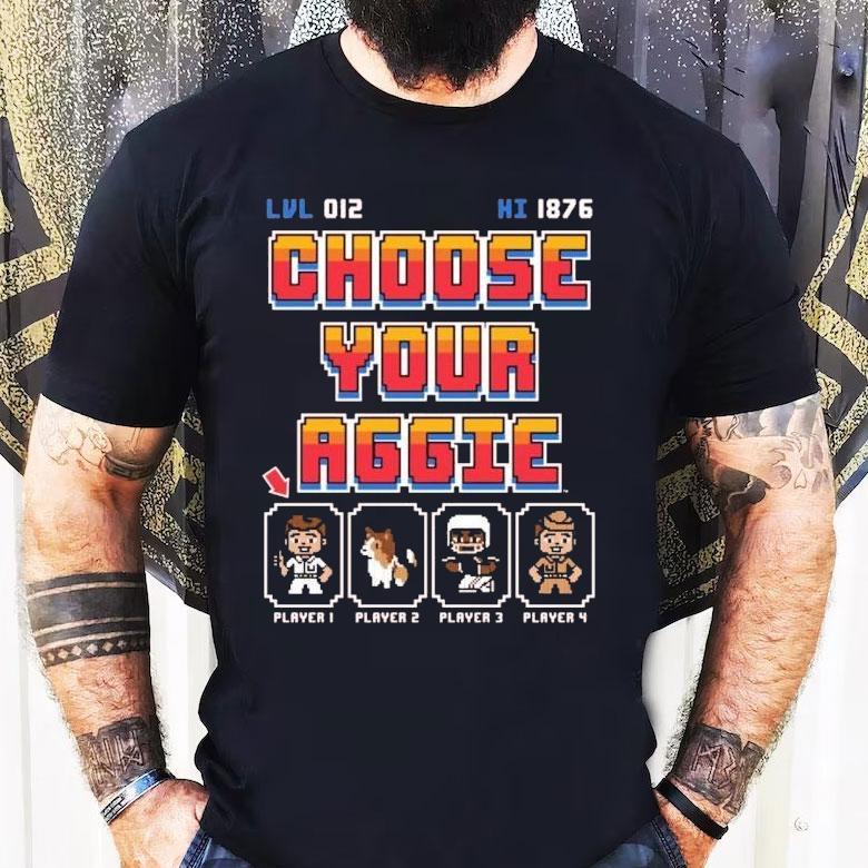 Choose Your Aggie Player 8-bit Shirt Choose Your Aggie Player 8-bit Shirt