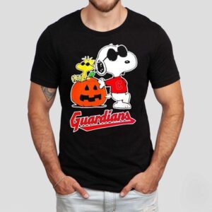 Cleveland Guardians Snoopy Woodstock Pumpkin Halloween Shirt