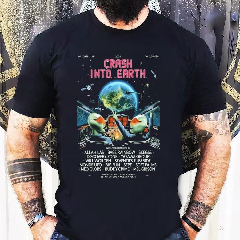 Crash Into Earth October 31, 2025 Halloween Shirt Crash Into Earth October 31, 2025 Halloween Shirt
