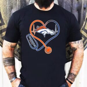 Denver Broncos Nurse Heartbeat Stethoscope Shirt